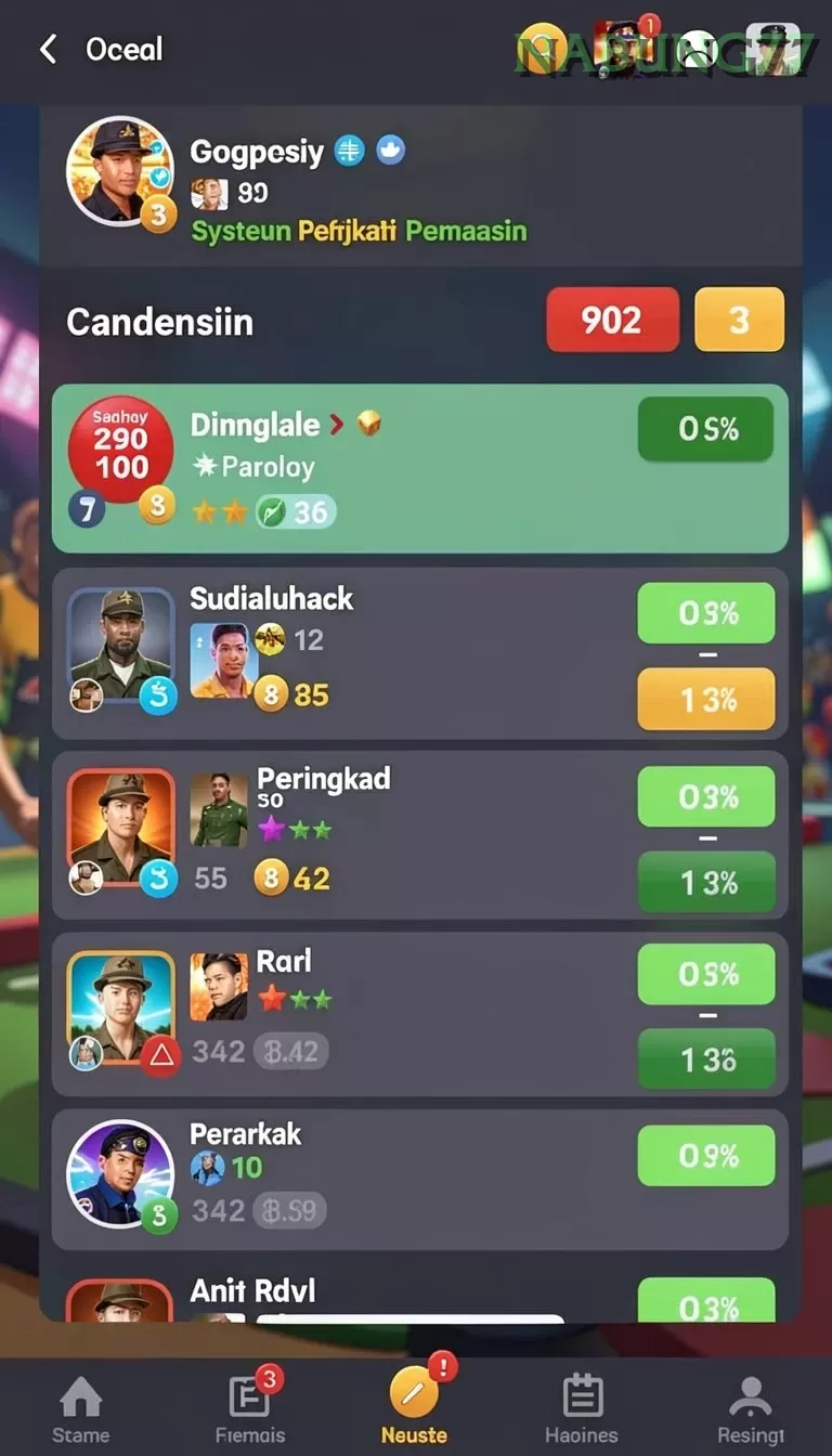 Cuplikan layar TALAS89 — aktivitas