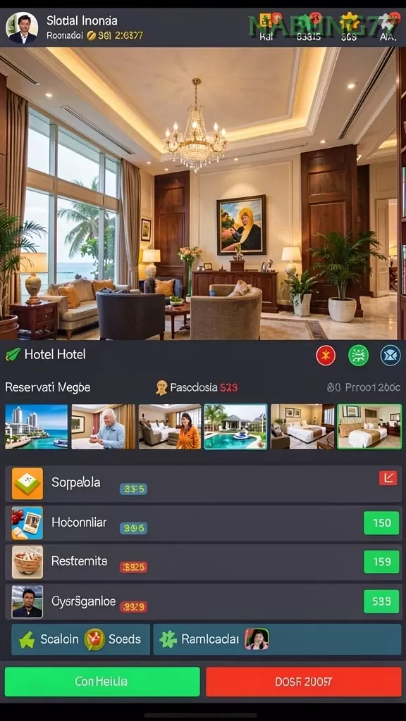 Cuplikan layar MPO777 — menu navigasi